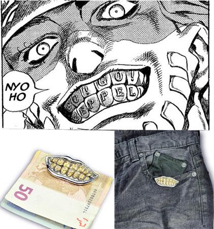 jojo x passione  日本知名银饰品牌, 杰洛的大金牙做的挺不错的.