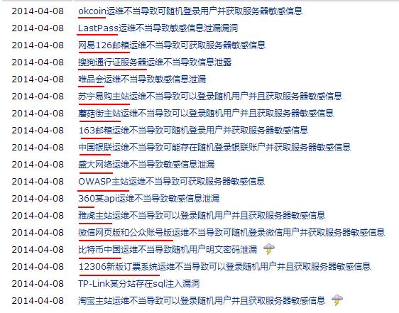 4月8日下午,乌云爆出的淘宝主站运维不当导致