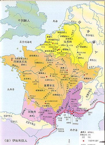 凯撒征服之前的高卢地区.