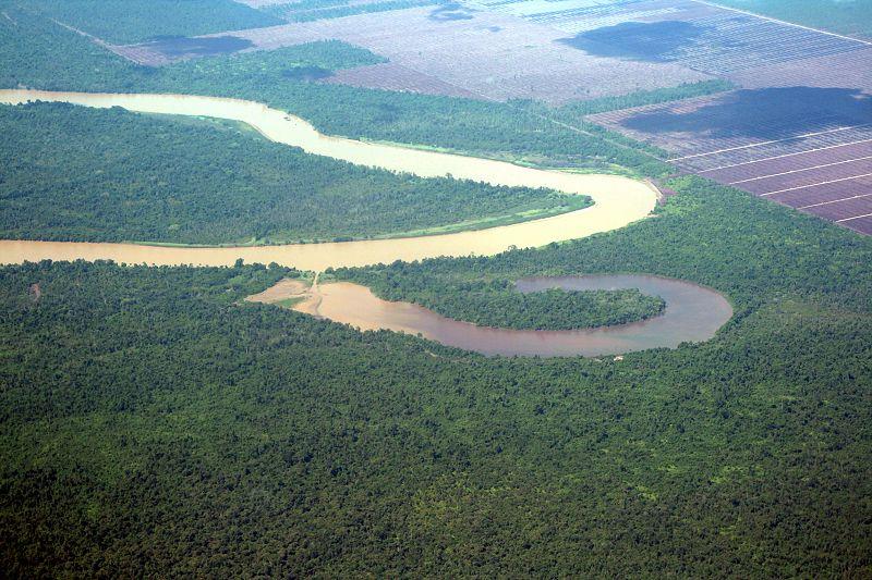 这种河流的很有可能会形成牛轭湖(oxbow lake).如图2所示