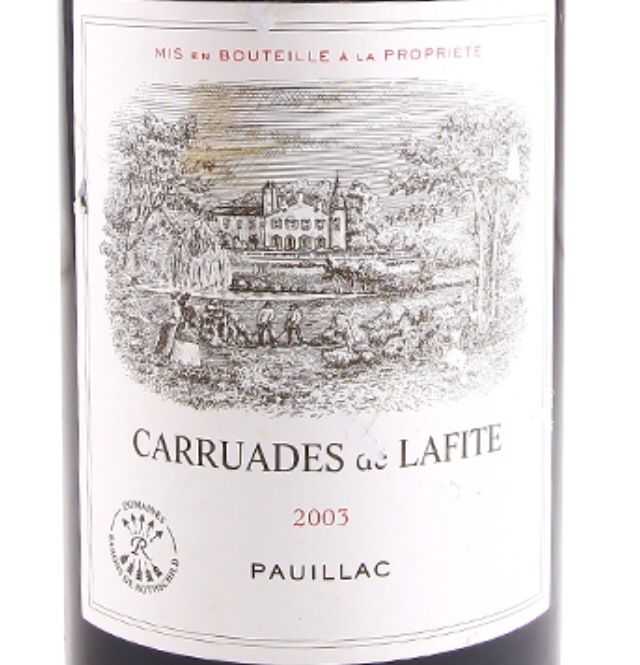 副牌拉菲carruades de lafite  年份 副牌拉菲酒标如下