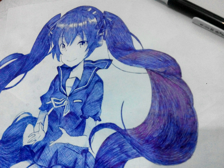 有没有用过圆珠笔画画?