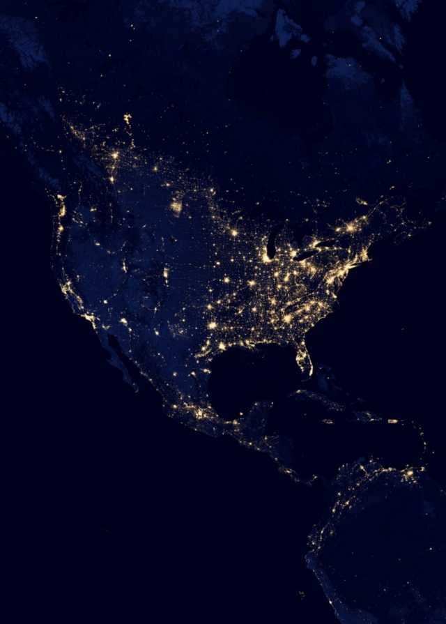 怎么解读这张世界夜晚灯光图?