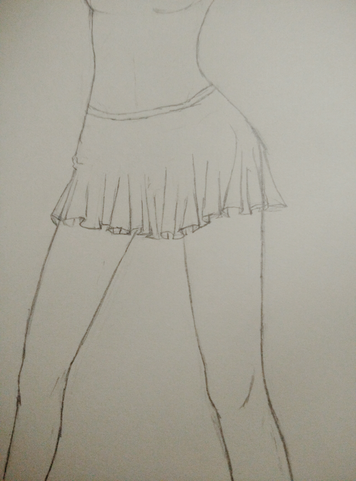 漫画里,怎么画裙子和腿?
