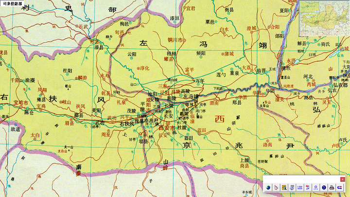 这是三国(魏)时期的关中地图