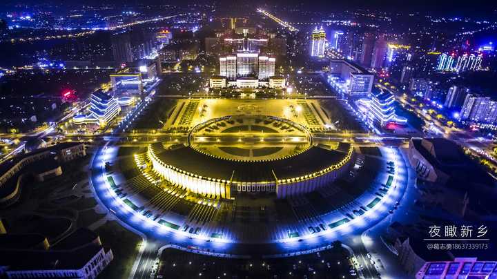 拙作:新乡市夜景航拍
