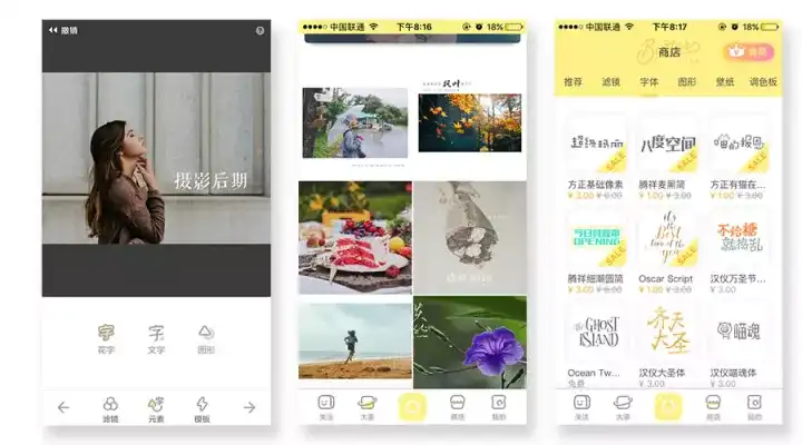 免费 起初只是用做添加文字使用,各种字体,很好用, 创作型app,可玩性
