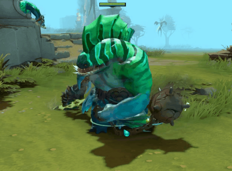 dota2潮汐猎人头部的深海鱼鳍配什么饰品好看?