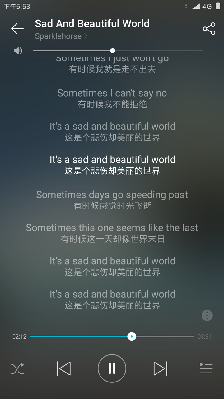 sad and beautiful world-sparklehorse