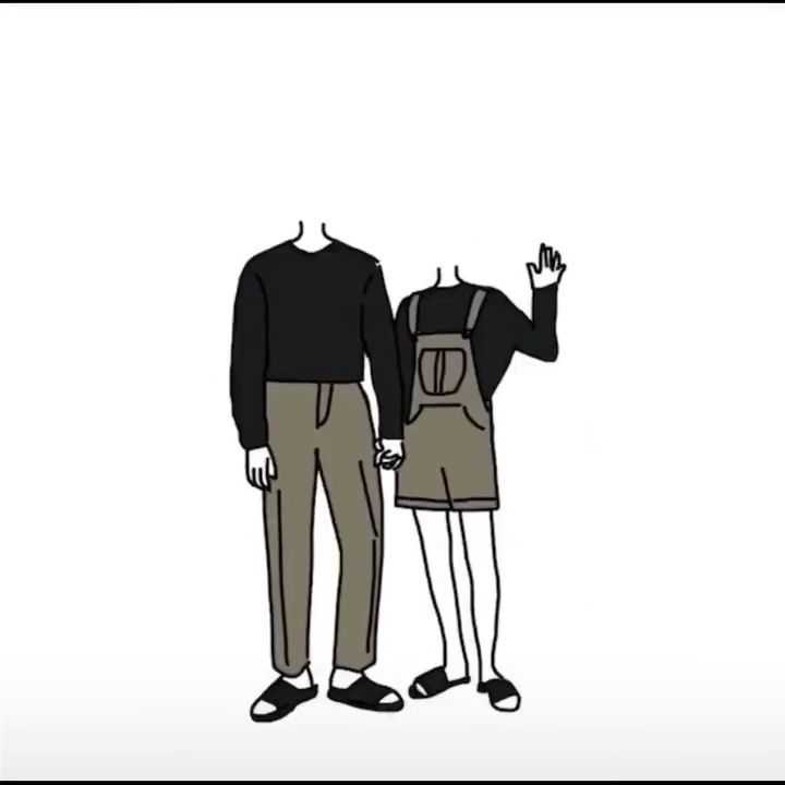 有没有好看的双人无头小人抠图素材?