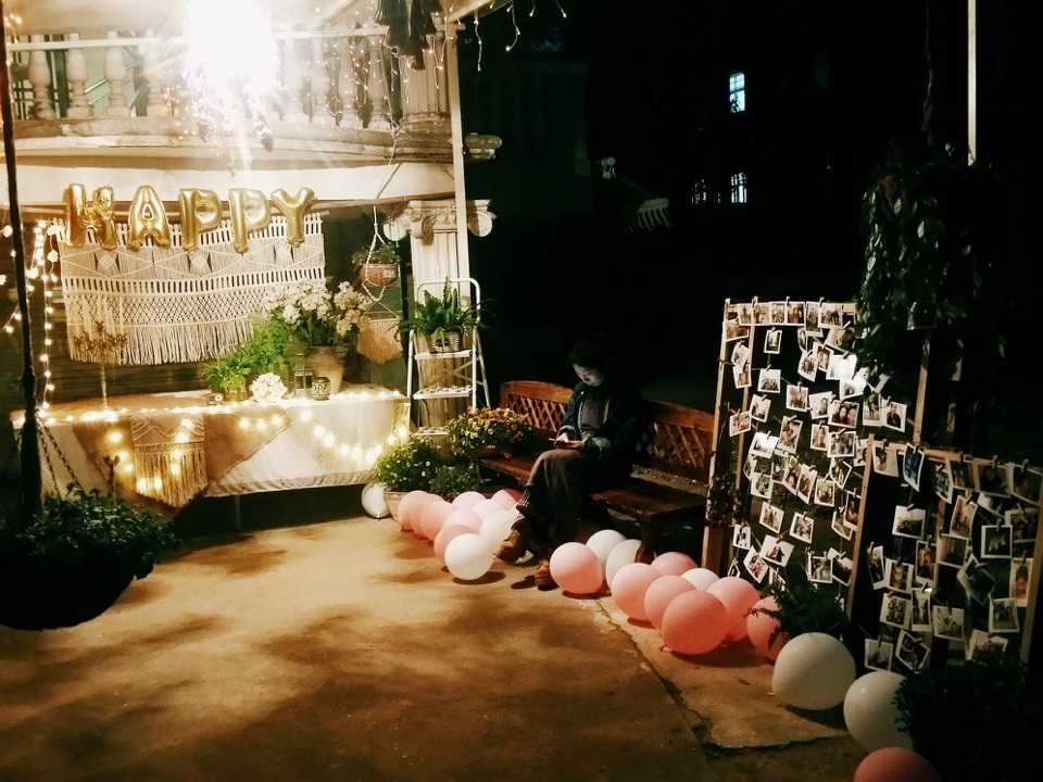 给朋友布置的求婚仪式现场