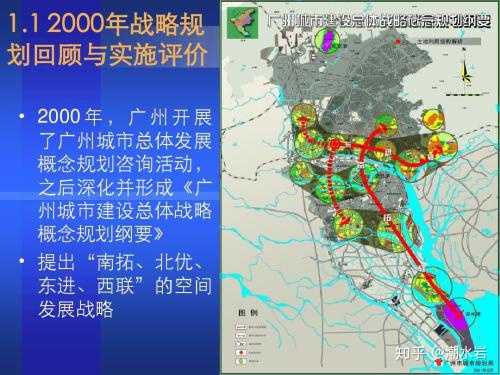 2000年,广州《城市总体发展战略规划》首次提出了"南拓北优东进西联"