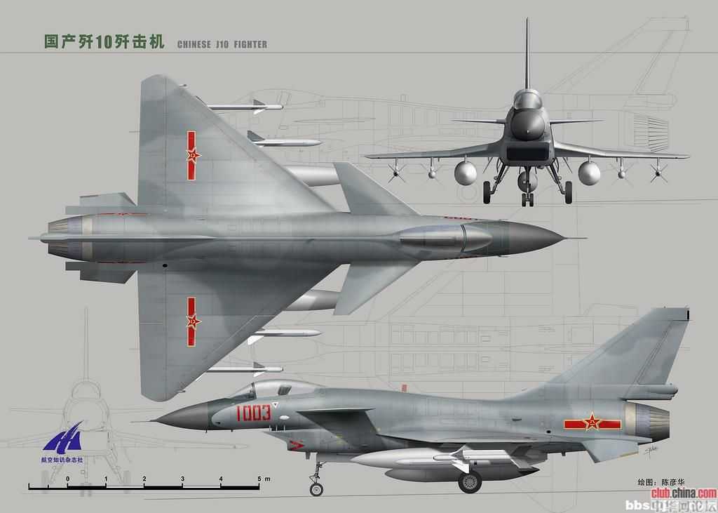 这是歼10这是03年早期的歼10改进方案,升级为双发重战(ps:此图可能