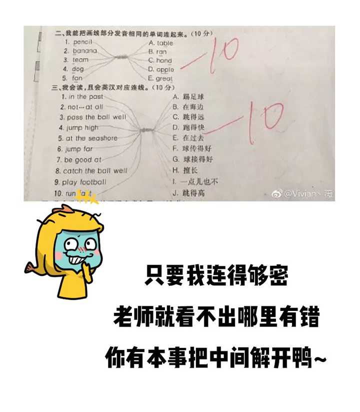 有哪些搞笑的小学生的作业或试卷?