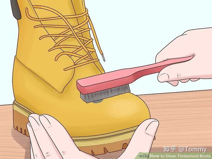 step  :用 软刷清除鞋面上的污垢.