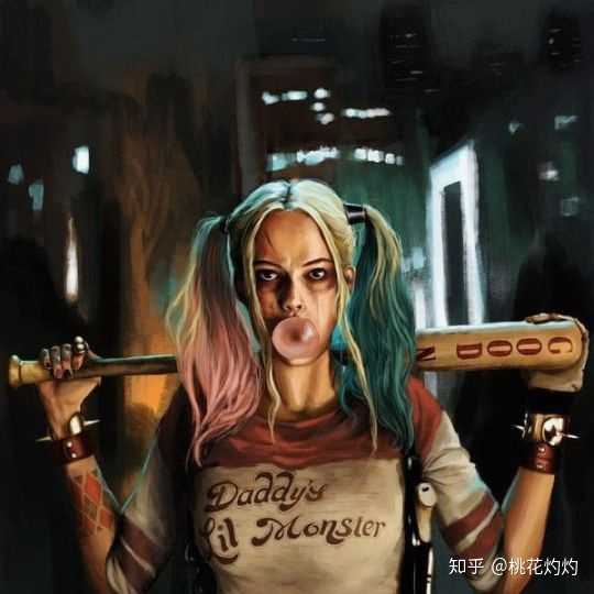 超级喜欢小丑女和她的小布丁～ 我觉得把小丑额头上的纹身(damaged)