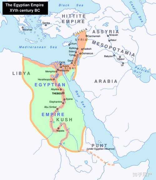 法老图特摩斯三世统治时期的古埃及帝国版图包含了现在的哪些国家?