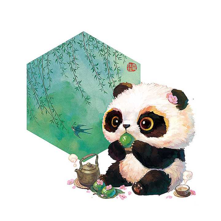 有没有可爱的 憨憨的熊猫头像?