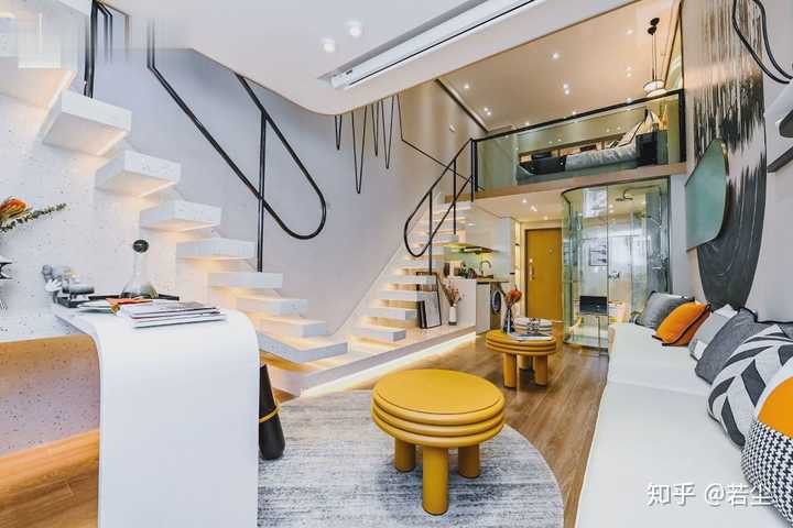 loft风格装修40平左右,60平米loft装修 5层高loft应该如何装,这个是样板房,但是我不是特别喜欢,希望得到大家