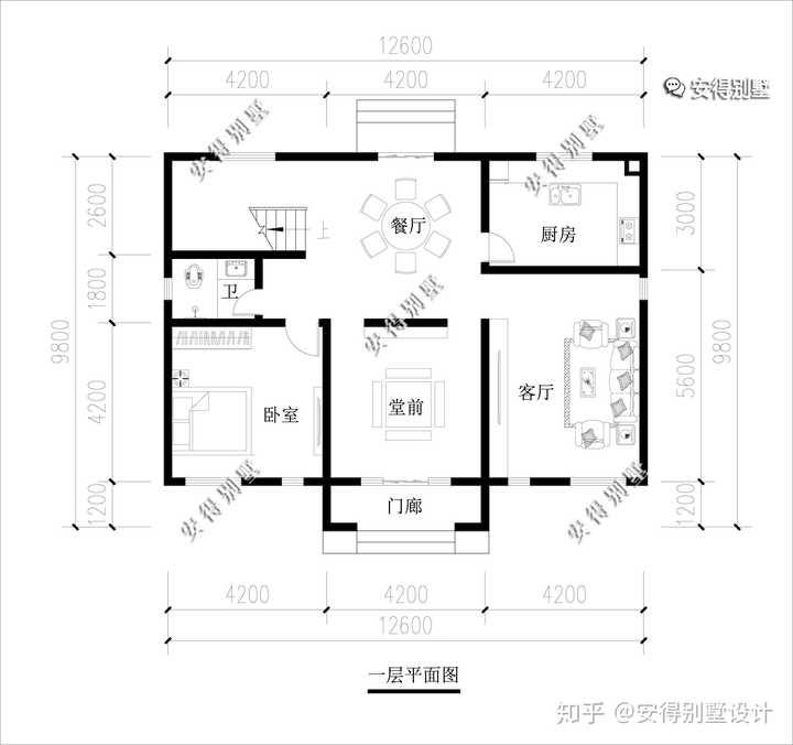 兄弟两人三开间12米宽进深也是12米,如何建双拼三层小