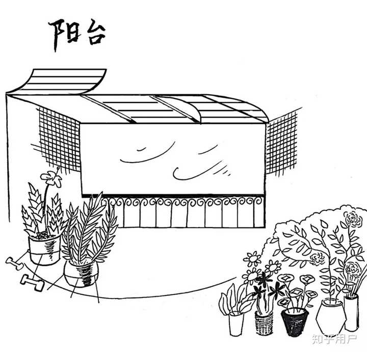 我一开始的反应是:「啊……怎么办……阳台的顶被风掀起来了?」