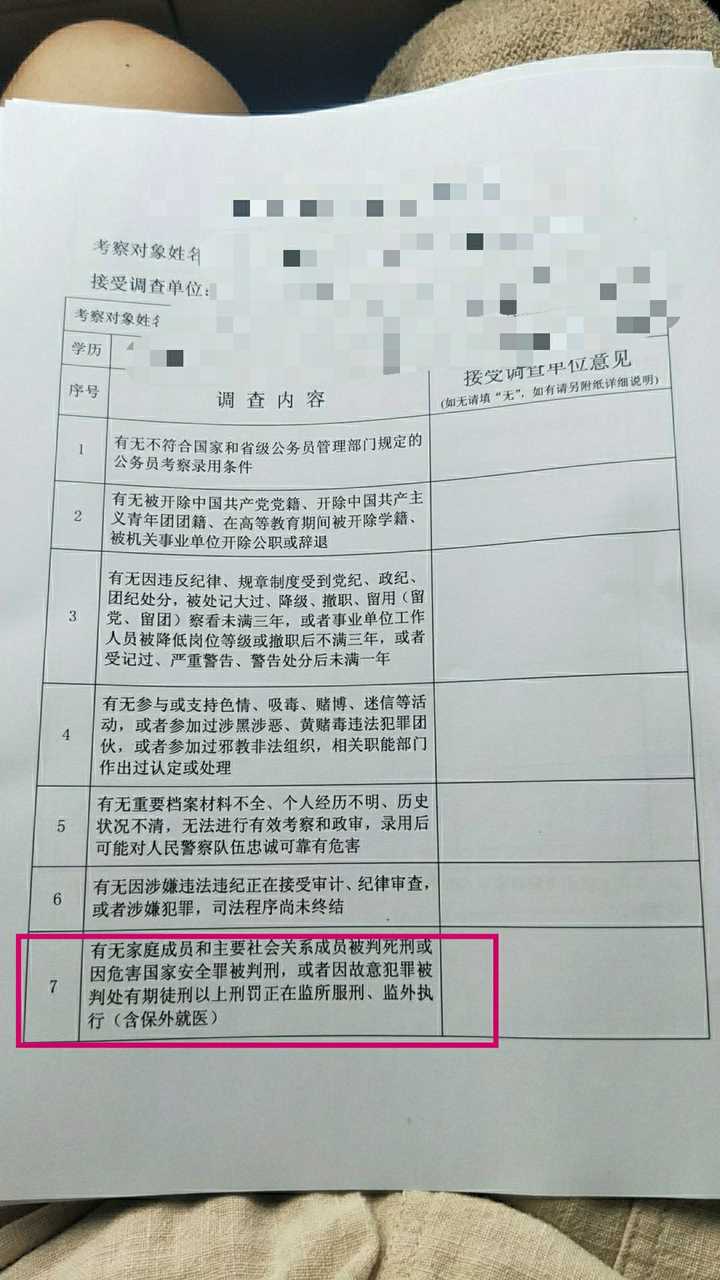 公务员政审审哪些?