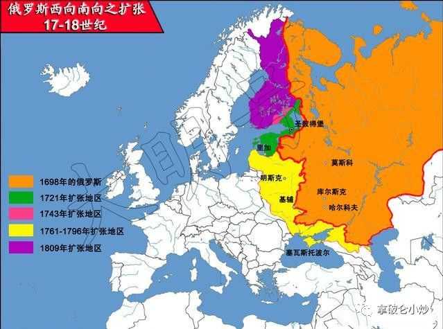 1762年叶卡捷琳娜大地登基,发端发动俄土战争和波兰战争,武功卓越