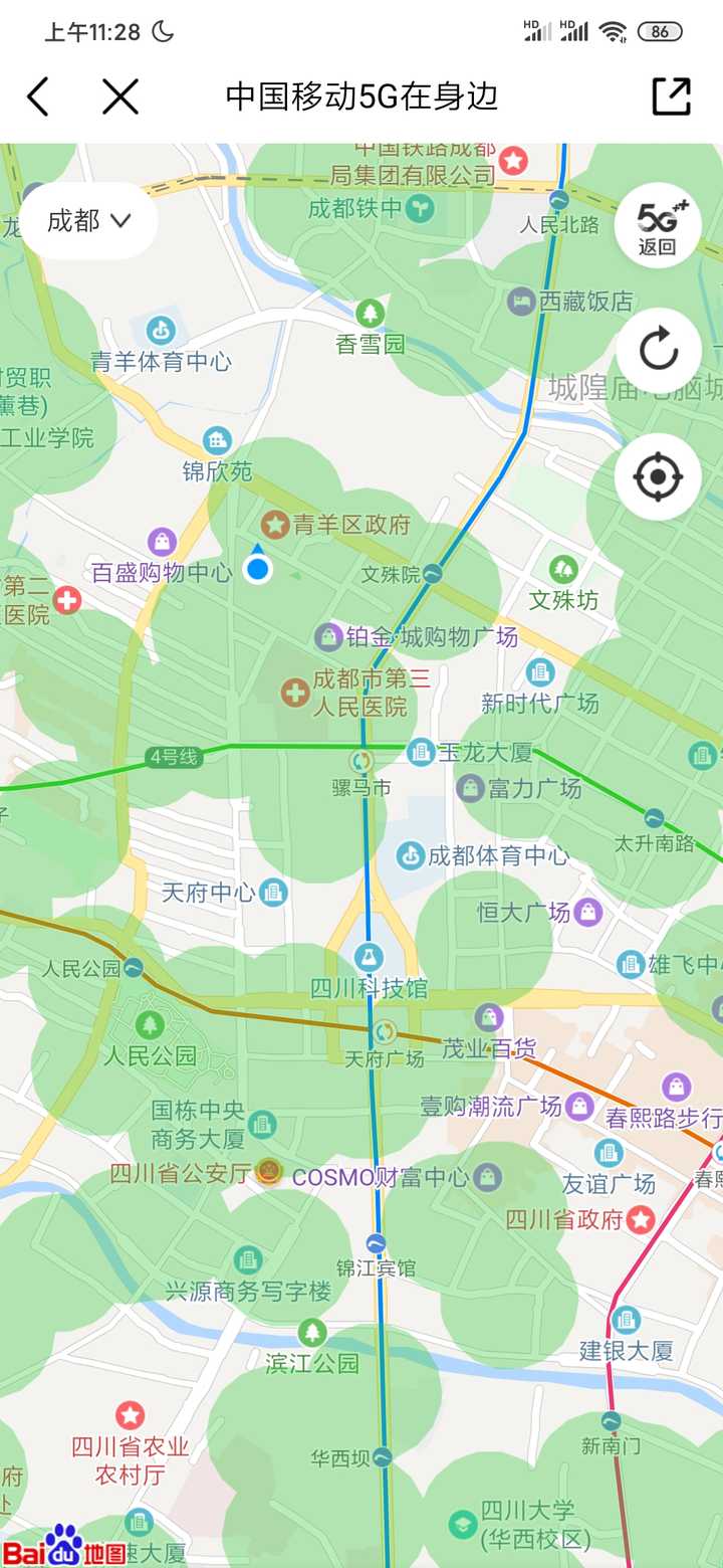 5g网络连天府广场都还没有完全覆盖,四川科技馆都还是5g信号盲区.图片