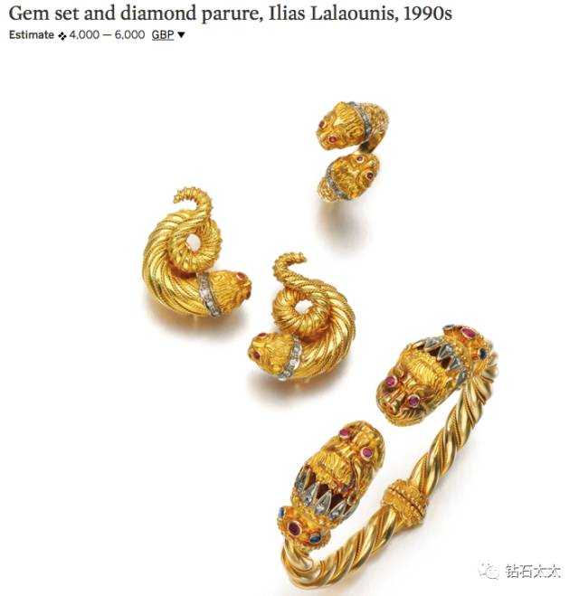 ilias lalaounis的珠宝作品好像留住了时光,澄澄黄金搭配粗粝的红