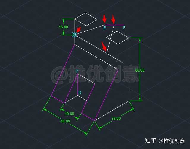 cad轴测图的角度怎么画?