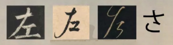 如何理解平假名「さ」是从汉字「左」演变来的这一说法?