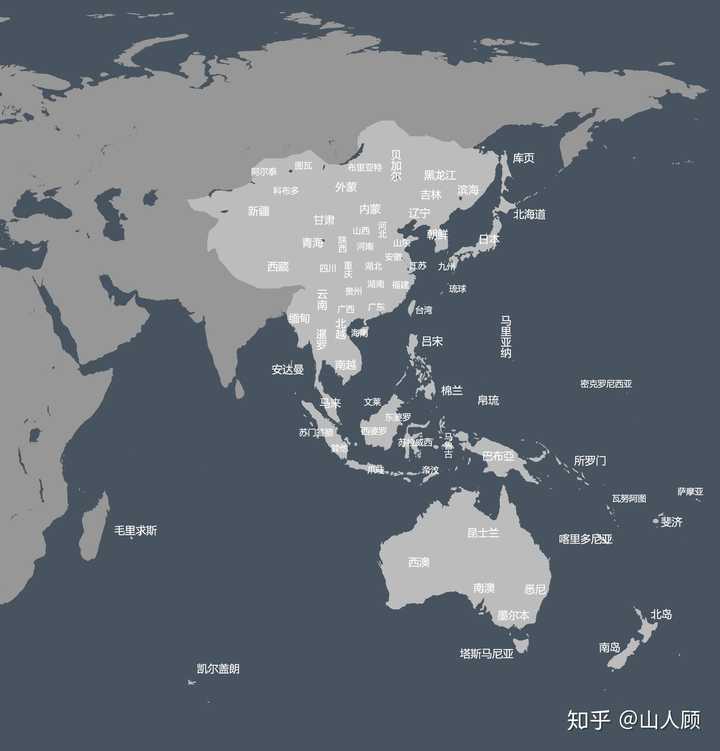 基于这种设想,我做了一个理想国土的地图.