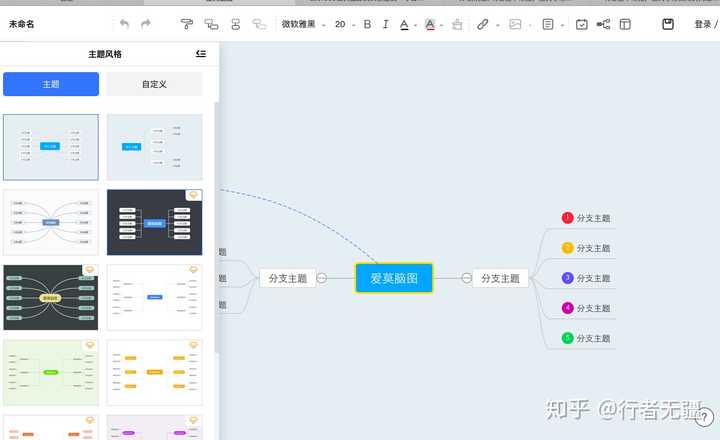 网址:爱莫脑图 爱莫脑图是个智能思维导图工具,可以选择适用于自己的