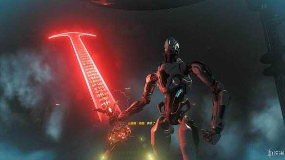 真形态圣光大剑,注意这个机器人身高极高,doomguy的身高只到他胸口
