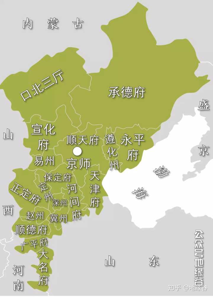 嘉庆二十五年(1820年)直隶省行政区划