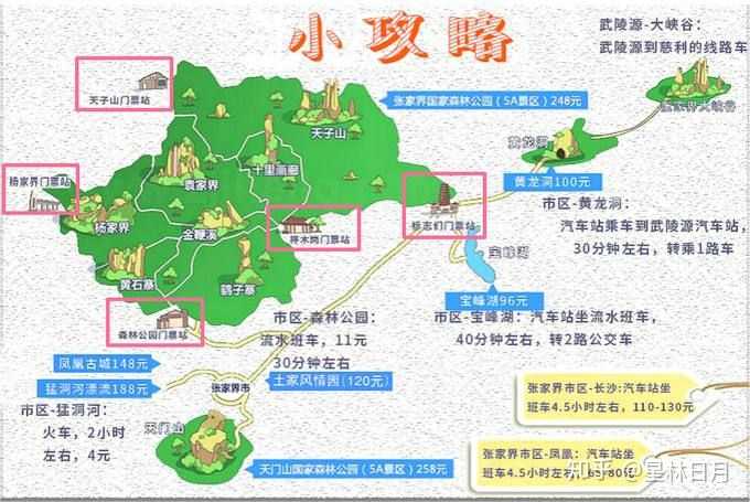 张家界大峡谷的巴士(途径黄龙洞)