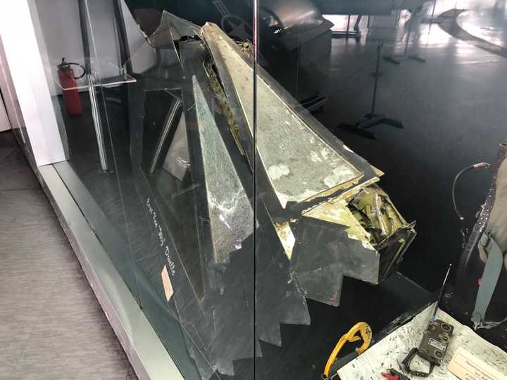 国家航天博物馆的f117座舱残骸