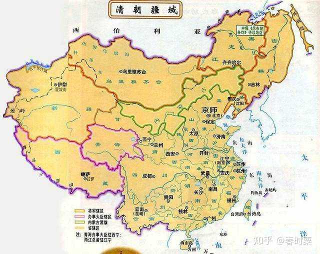 01 新疆完全纳入中国版图 先看两幅地图,第一幅是乾隆五年(1741年)的