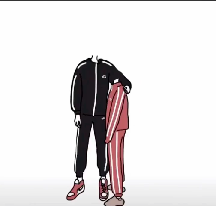 有没有好看的双人无头小人抠图素材?