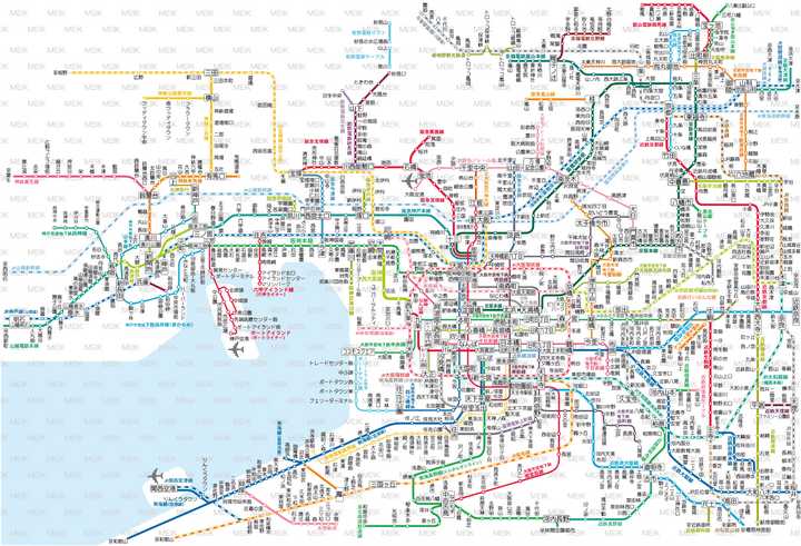 阪神都市圈轨道交通线路图