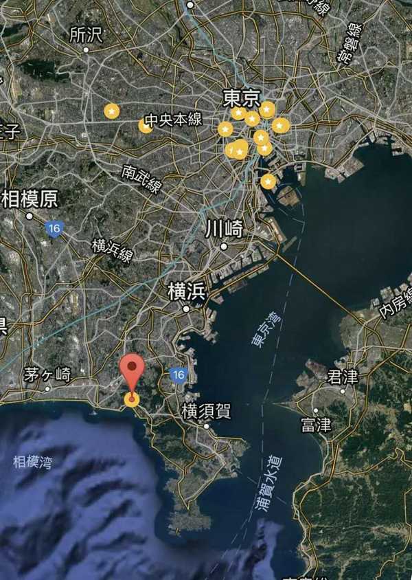 镰仓在东京那边不远处