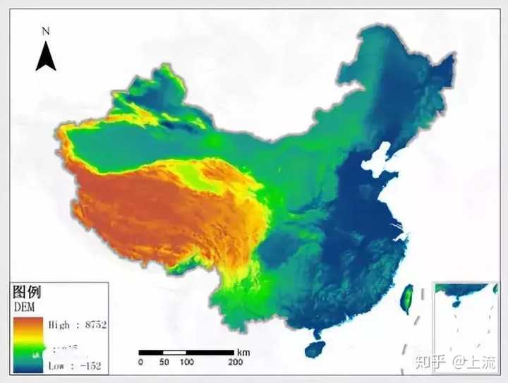 中国地理海拔高度