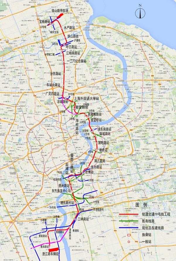 今天刚获批准的上海地铁19号线,站点的具体地址位置是