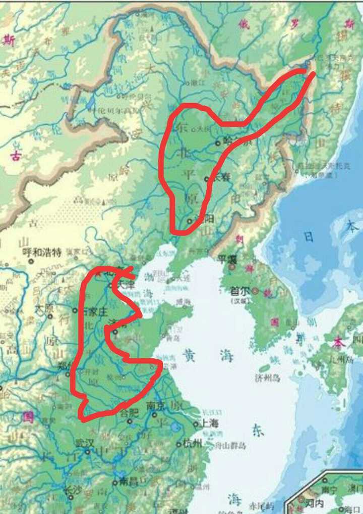 东北平原是中国第一大平原,但为什么地图上看,华北平原比东北平原大