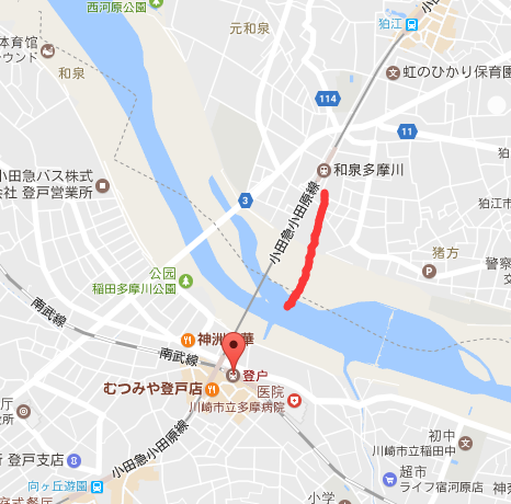 查"登户,在神奈川県川崎市(东京西南)