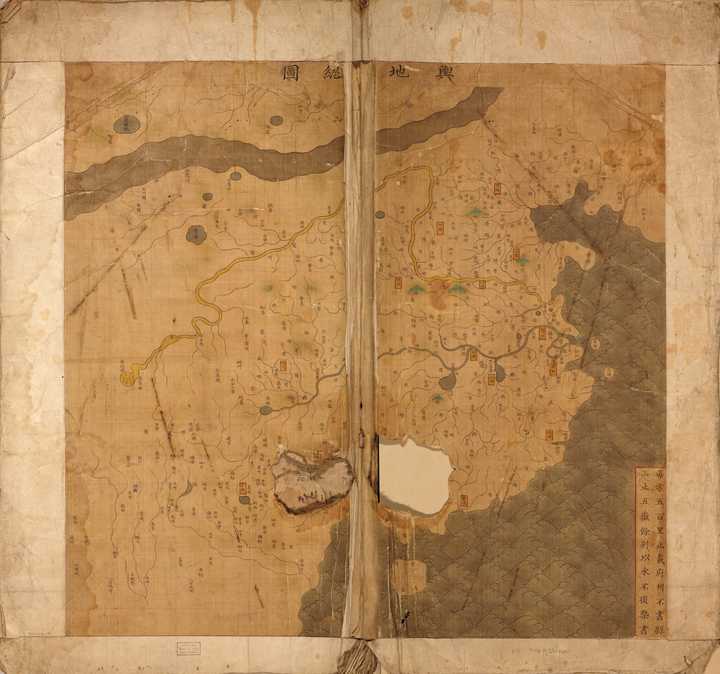 回到明代的地图,按照广舆图(1541)或者以此为底本的大明舆地图,那应该