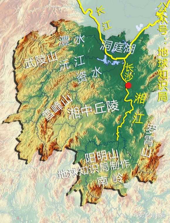 湖南地形图