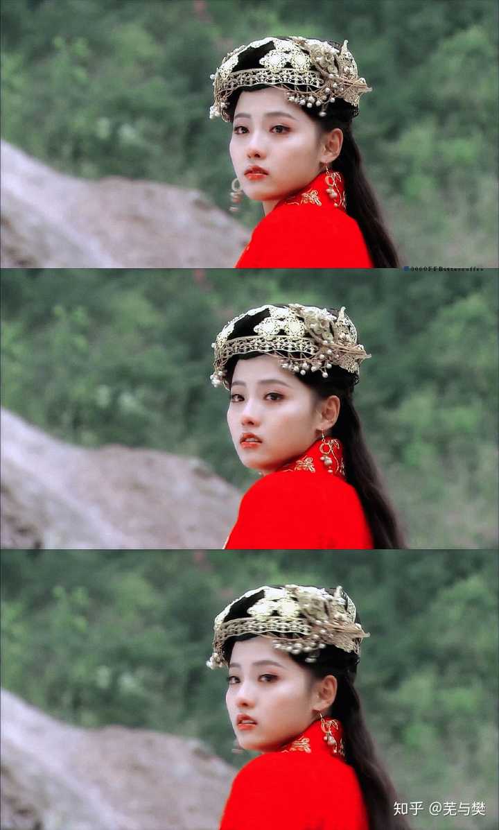 张嘉倪穿嫁衣的这个回眸,我记了好久.