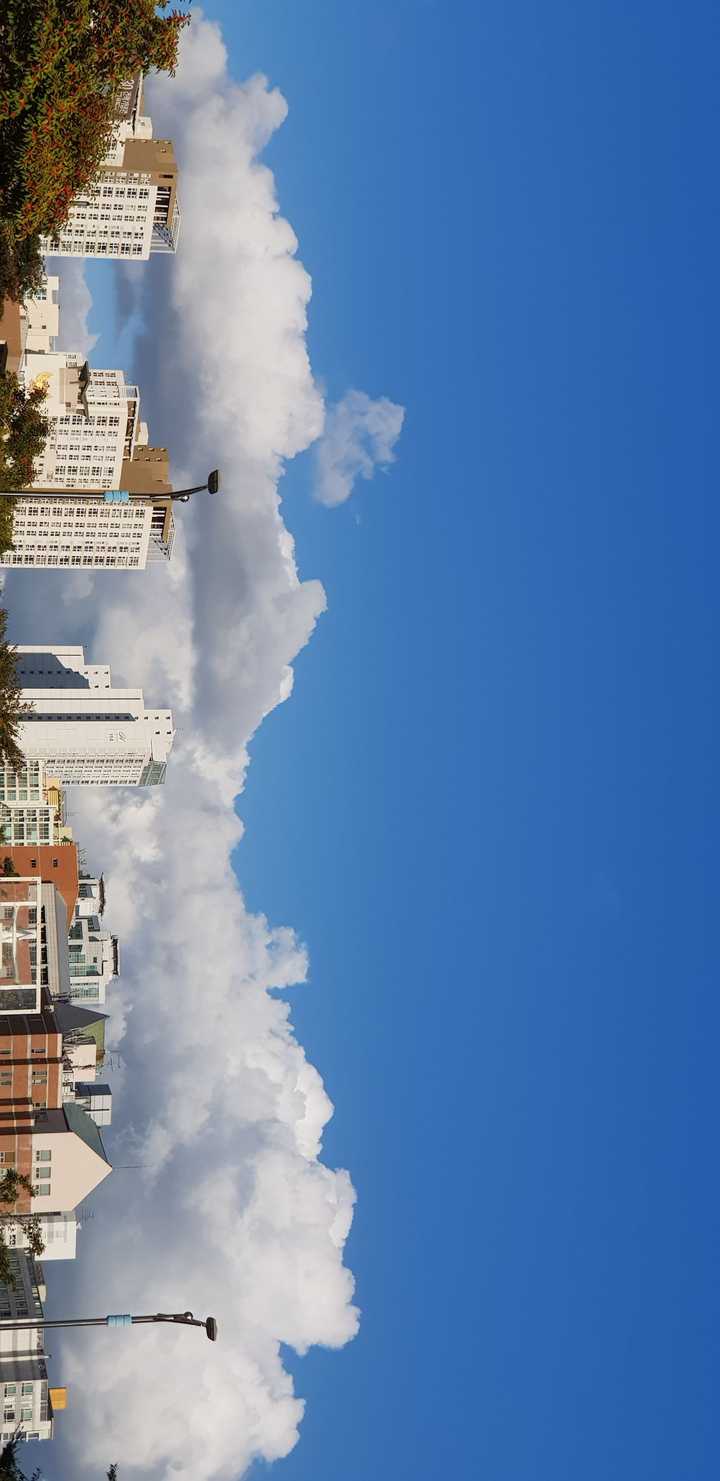 照下学校的天空.