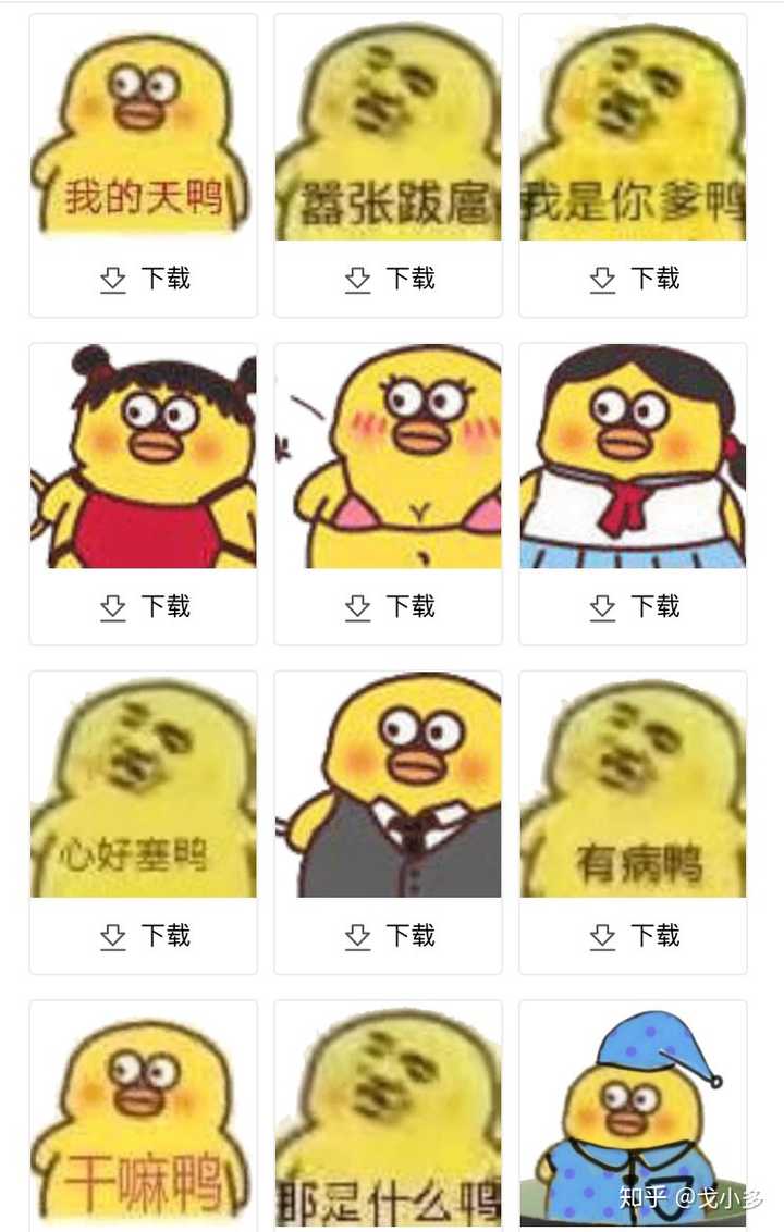 玻尿酸小黄鸭的表情包在哪找?
